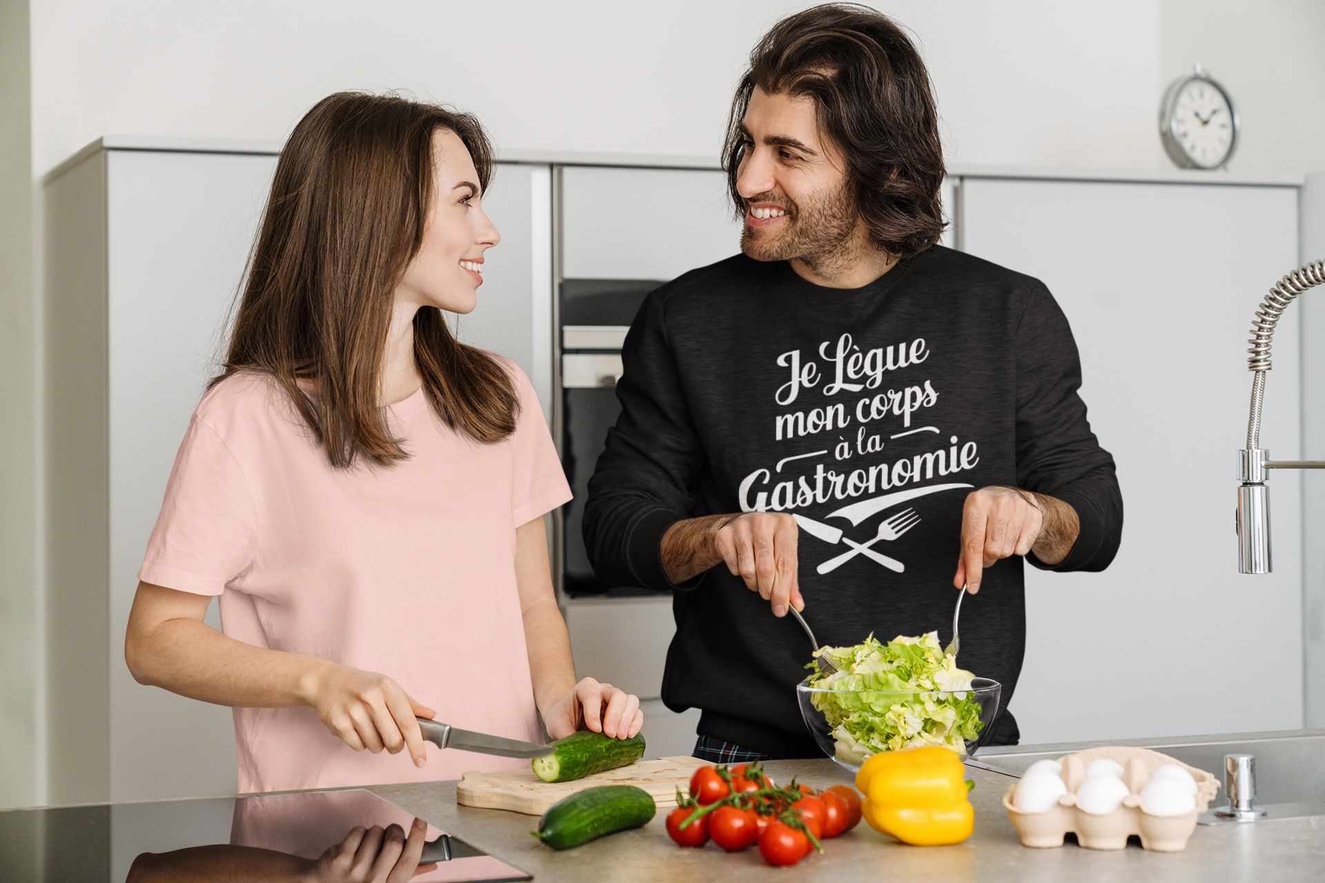 Sweat « Je lègue mon corps à la gastronomie » – Unisexe – Image 6